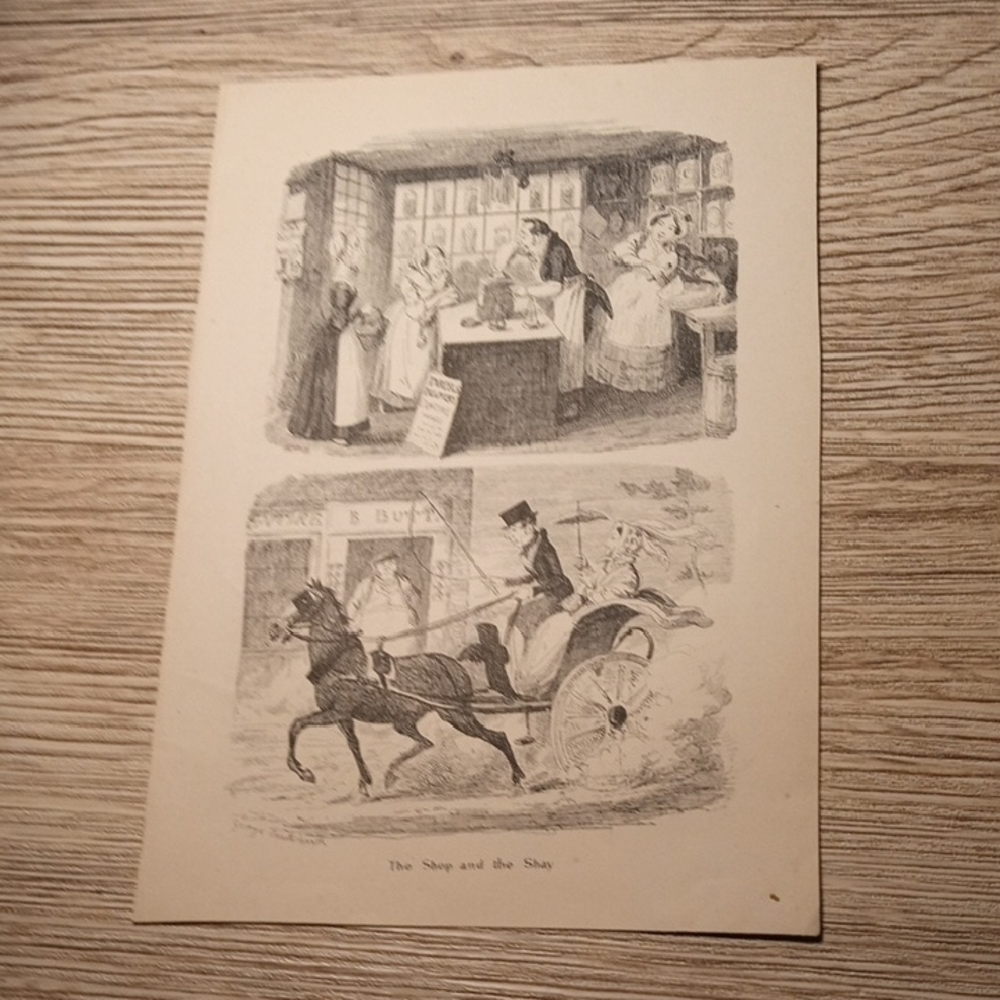 The Shop and the Shay. Illustration for Four Hundred Humorous Illustrations